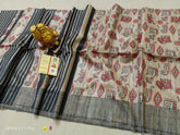 TUSSAR SILK PRINT SAREE